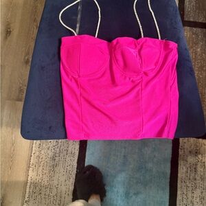 Vibrant Pink Bustier Top